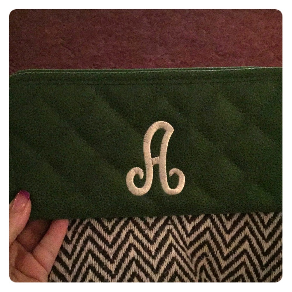 Initials monogrammed wallet